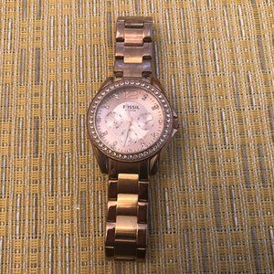 Fossil Riley Rose Gold Watch